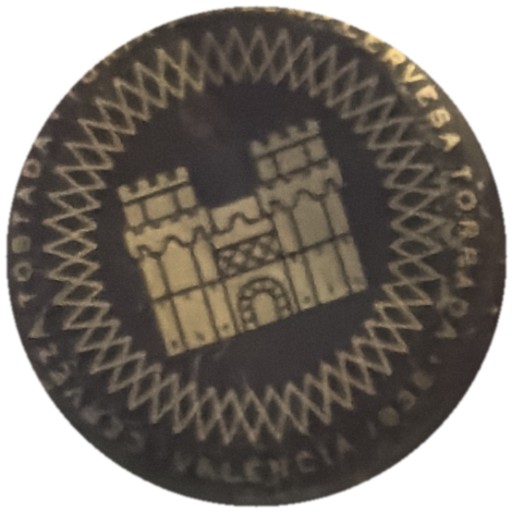 Château guilloché sur noir