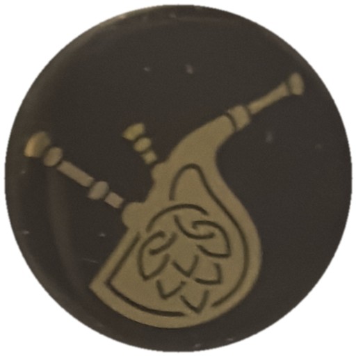 Cornemuse houblon dorée sur noir