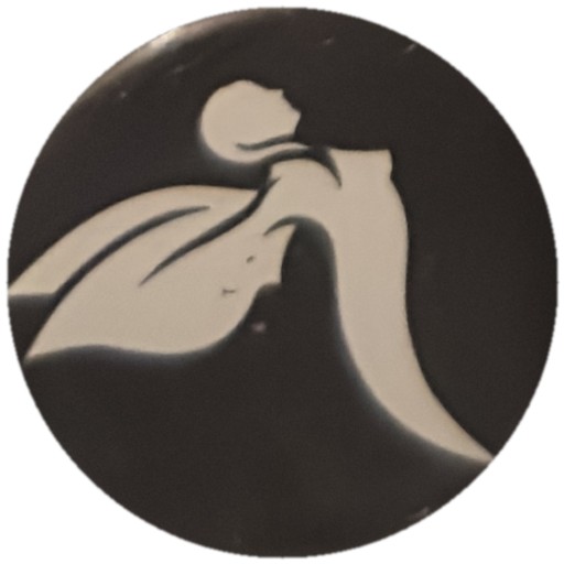 Silhouette blanche sur noir