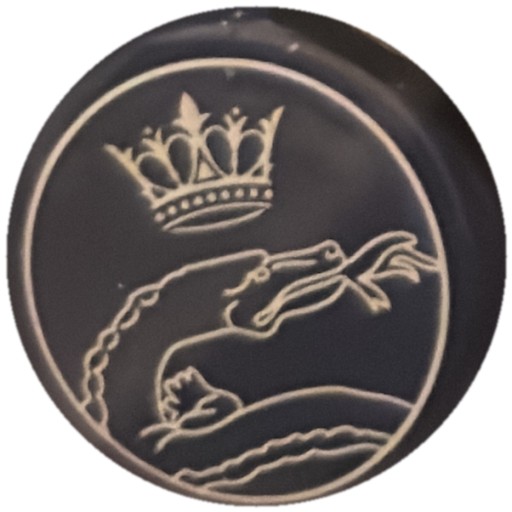 Couronne et crocodile bleu