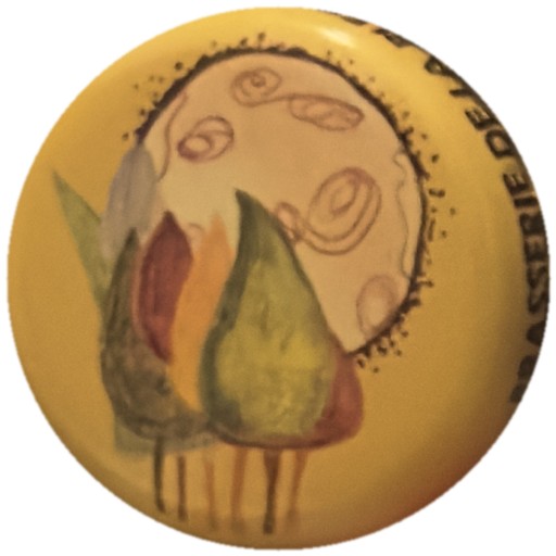 Poires illustrées sur jaune