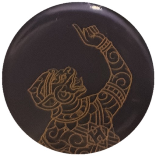 Hercule tatoué doré sur noir