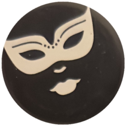 Masque vénitien blanc sur noir