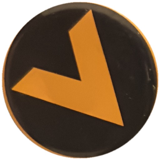 Chevron jaune sur noir