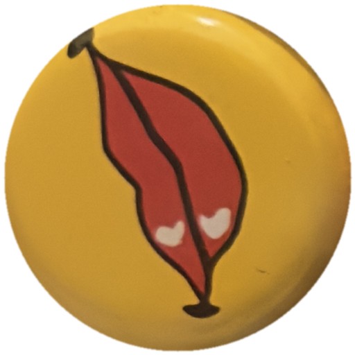 Feuille rouge sur jaune