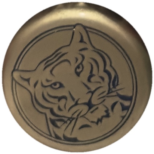 Tête de tigre dorée