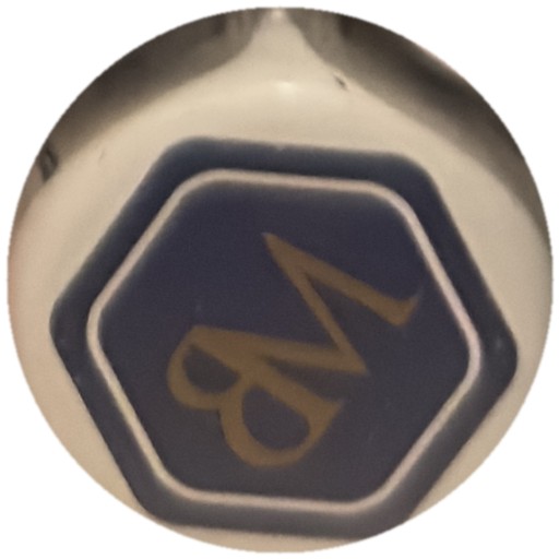 Monogramme MB hexagone bleu