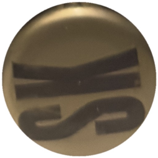 Lettres SK noires sur doré