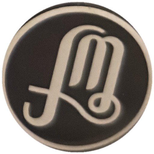 Monogramme fm sur noir