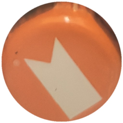 Fanion blanc sur orange