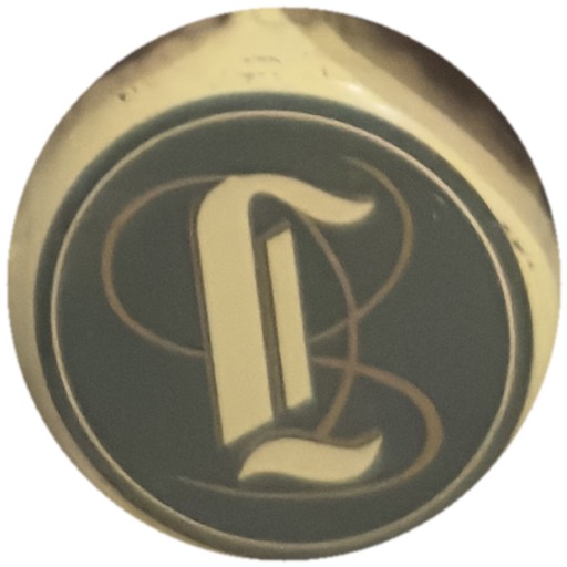 Lettre L gothique sur vert