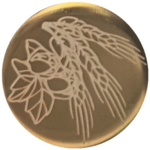 Gravure plantes sur doré
