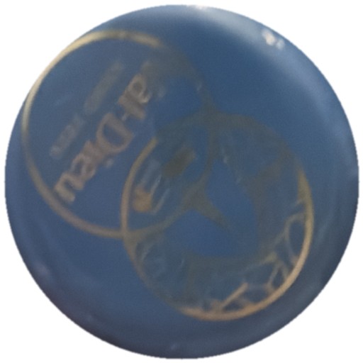 Bleue à motifs dorés