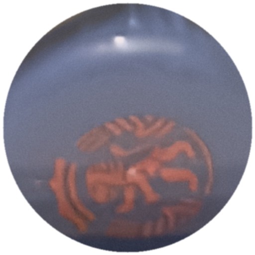Lion orange sur bleu