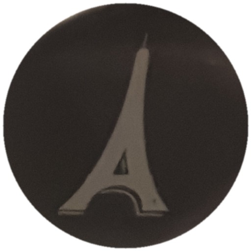 Tour Eiffel blanche sur noir