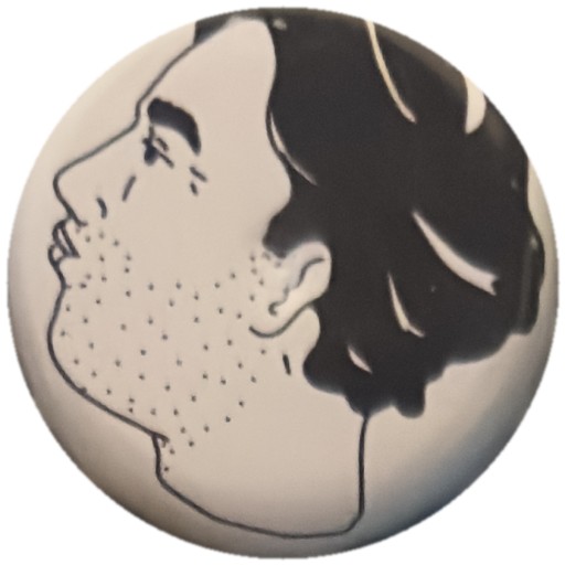 Profil d'homme au trait sur blanc