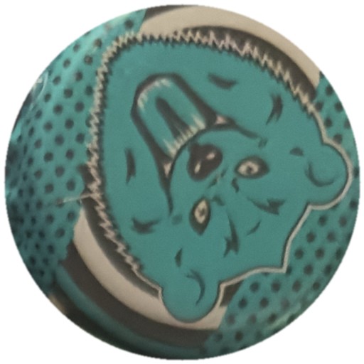 Créature turquoise pop-art