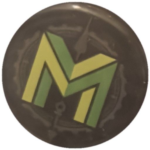 Lettre M jaune et verte