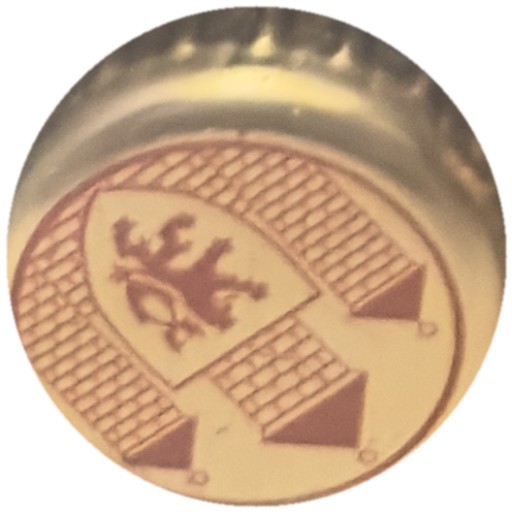 Écusson lion rouge sur doré