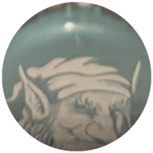 Gobelin blanc sur bleu-gris