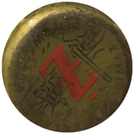 Lettre Z rouge sur doré