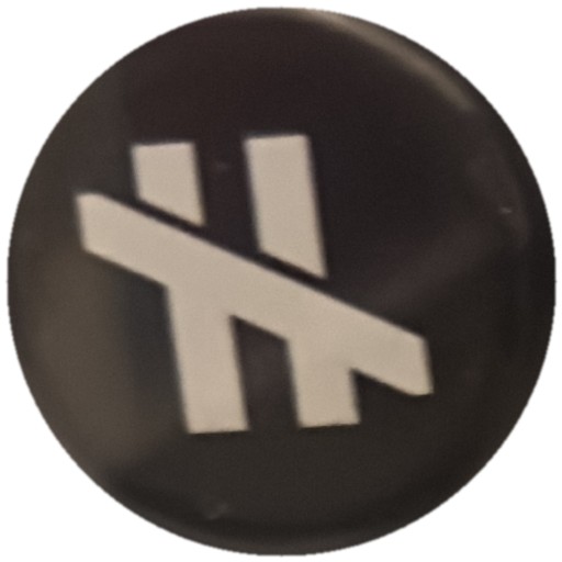 Symbole barré blanc sur noir