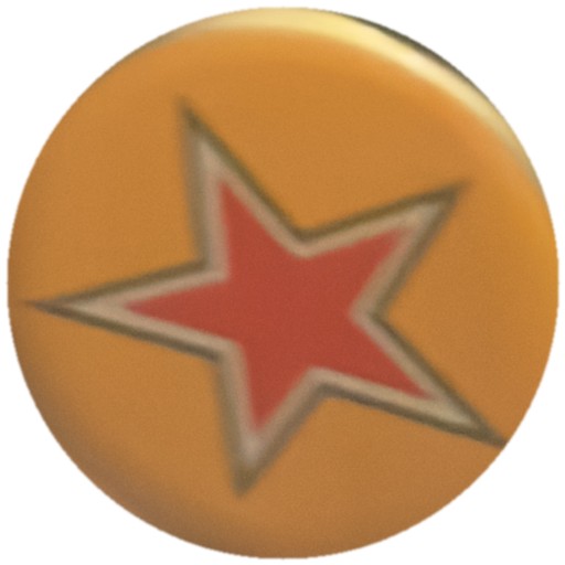 Étoile rouge sur orange