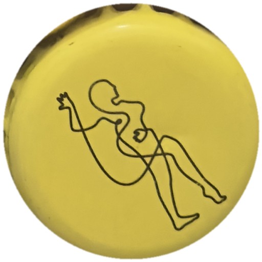 Femme au trait sur jaune