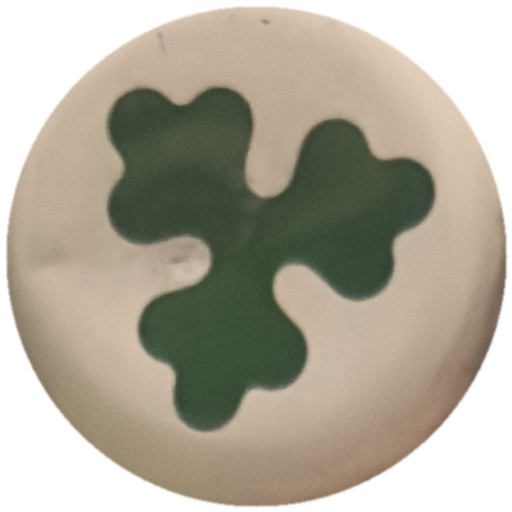 Trèfle vert sur blanc