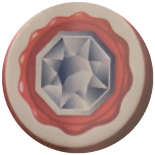 Diamant sur sceau rouge (fond blanc)