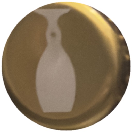 Verre tulipe blanc sur doré