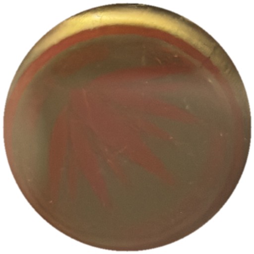 Motif rouge effacé sur doré (rayons)